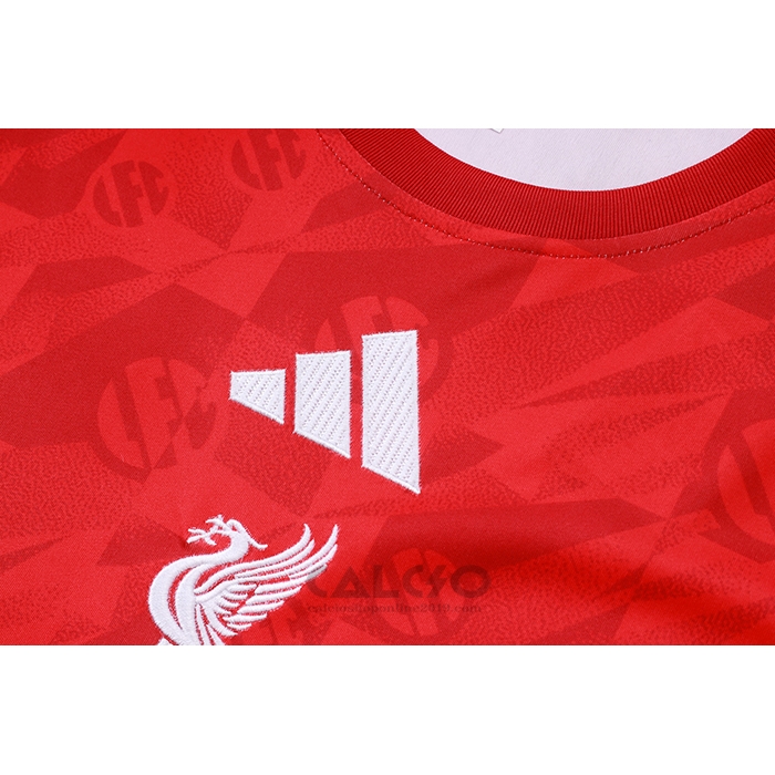 Tuta da Track Liverpool Manica Corta 2026-2027 Rosso - Pantaloncini
